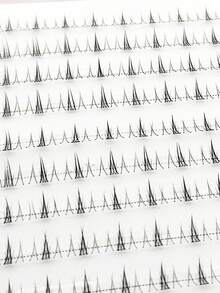 120pcs Transparent Stem Faux Mink Eyelashes, Natural Look, Beginner Friendly, Cluster Lashes, A-Type Segmented Cluster Lashes, DIY Eyelash Extension - B - View 4