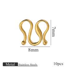10/20 peças Fivela Conectora em S de Aço Inoxidável 304 para Artesanato DIY, Adequada para Fabricação de Colares e Pulseiras - A-ouro - Visão 10