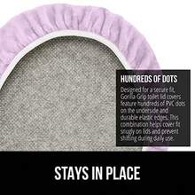 Toilet Seat Covers - 1'8" X 1'7" (Oval)+Soft Purple - View 4