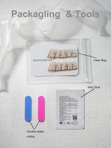 10 Stücke Nagelkunst Kunstnägel, französischer Stiletto, nude natürlich, goldener Glitzer, Leopardenmuster, 3D Blumen Dekor, Strass Dekor, europäische volle Entenmaulform, geeignet für Frauen & Mädchen Alltag und Party, inklusive 1 Flasche Kleber und 1 Nagelfeile Nagelbedarf - Gold - Übersicht 7