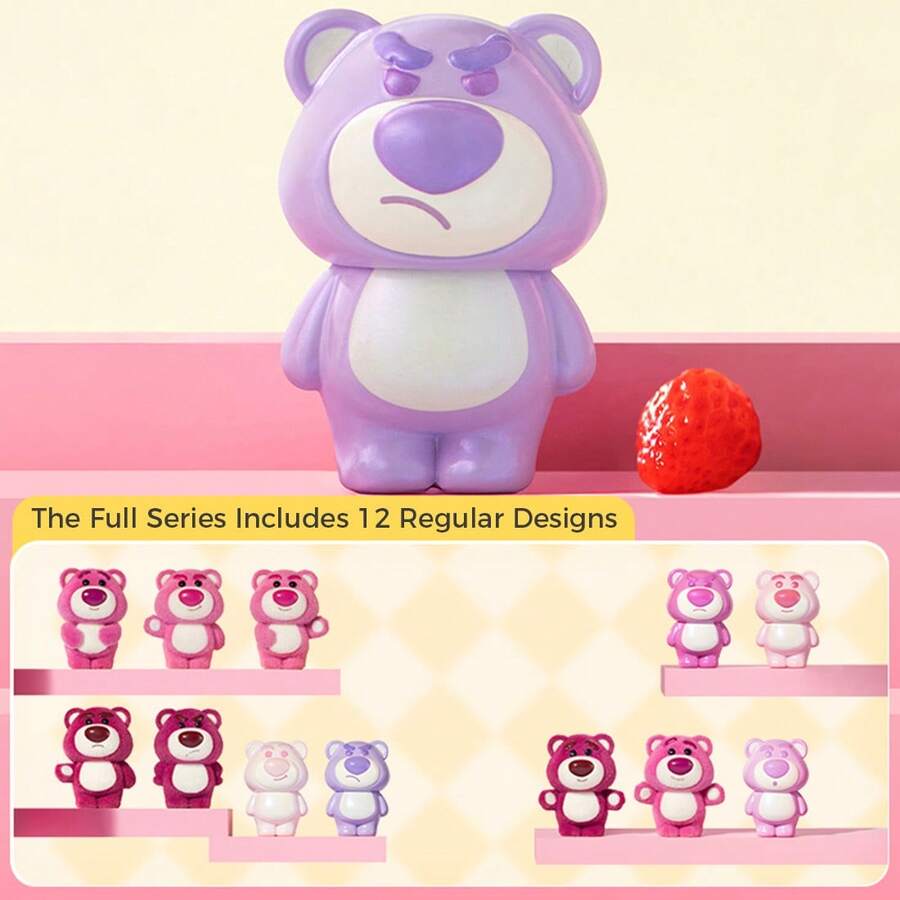 Miniso Disney Lotso Mini Blind Box, Cute Cartoon Design, Desktop Decoration, Sweet Birthday Gift, PVC Material(1 PC Random Delivery) - Multicolor - View 1