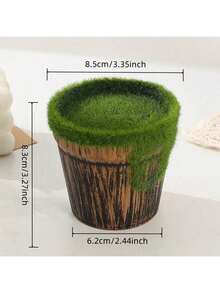 人造绿色植物迷你盆栽，复古仿苔藓塑料花盆，DIY泡沫花束盆栽，人造杜鹃花，家居卧室装饰，多肉植物盆栽，桌面摆件家居装饰 - A - 查看 10