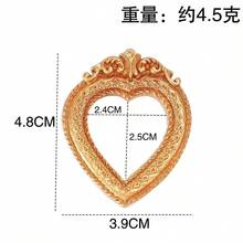 Perlmuttlackiertes Kamelie Harz Accessoire, flacher Boden ohne Löcher, selbstgemachte DIY Handyhülle, cremefarbene Glue Ohrringe, Haarclip, Haarband Dekoration - Gold - Übersicht 4