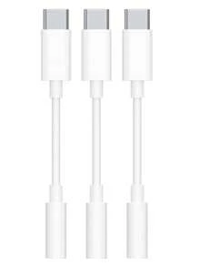 Adaptador de audio de USB-C a 3.5 mm, compatible con Apple 17/17Pro/16Pro/16/15/15Pro, iPad, teléfonos y tabletas Android, plug & play, sin retraso, calidad de audio de alta definición, cable de conversión esencial para música, videos, transmisión en vivo - Blanco - Ver 9