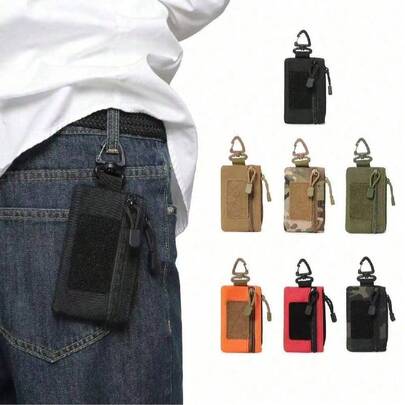 Tactical Mini Pouch: Nylon Multi-Zipper Utility Bag Secure Clip & Hook And Loop Design For Organizing Small Essentials Ideal For Outdoor Enthusiasts & Daily Users – Perfect For Hiking, Camping & Commutes