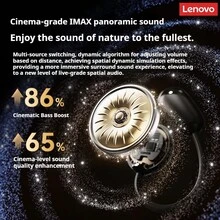 Tai nghe Bluetooth móc tai Lenovo EA370, dẫn truyền qua xương, thiết kế mở, Bluetooth 5.4, âm thanh vòm toàn cảnh, âm thanh HD, tương tự AirPod với tính năng giảm tiếng ồn thông minh, dẫn truyền qua xương không dây, điều khiển cảm ứng. Tai nghe không dây dành cho tập thể dục/chạy bộ/làm việc/đọc sách/chơi game/lái xe/nghe nhạc/làm quà tặng. Âm thanh tập trung định hướng, không bị rò rỉ. Tai nghe thể thao Lenovo. - đá mặt trăng màu trắng - Xem 4