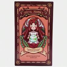 【欢乐旅程塔罗牌】欢乐旅程塔罗牌套装，由Moowaan Story设计，以星座为主题，描绘卡通女孩形象。包含78张所有花色的卡片，色彩明亮，图案以植物和星空为特色。高级便携收藏版。 - 彩色 - 查看 11
