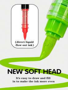 360/288/240/168/120/100/72/60/48/36/24/12色水性丙烯马克笔,毛笔头。适用于岩石、木材、织物、塑料和DIY工艺品。学校文具用品。新年好礼! - 套裝 - 查看 8