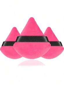 24pcs/15pcs/8pcs/3pcs Flocked Heart Makeup Sponge, Soft Fluffy Texture, Suitable Face & Body Powder Puff, Mixed Makeup Beauty Tools - Màu hồng tươi 4 - Xem 4