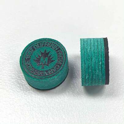 14mm 8-Layer Professional Billiard Cue Tip, Green, Suitable For Professional And Amateur Billiard Enthusiasts, Balanced Hardness And Elasticity