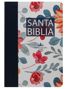 BIBLIA 1960 ECONOMICA SEMIFLEXIBLE AZUL FLORES LETRA GRANDE 12 PUNTOS - Libro único - Ver 6