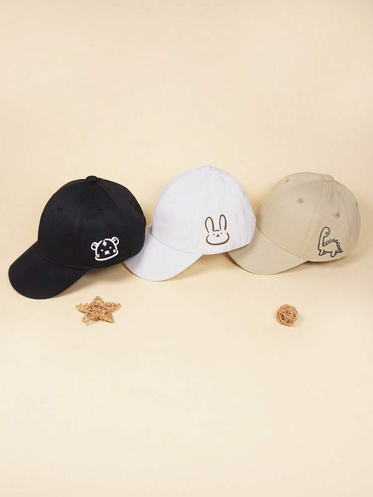1/3 chiếc mũ lưỡi trai in hình động vật dễ thương, thời trang, nhẹ, chống nắng, có thể điều chỉnh, phù hợp cho các hoạt động thể thao ngoài trời và mặc hàng ngày. - Nhiều màu - Xem 7