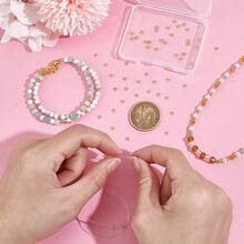 20颗扁平圆形黄铜珠，18K镀金隔珠，适用于DIY耳环、手链、项链等首饰制作 - 彩色 - 查看 7