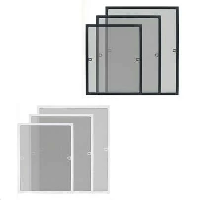 Window Screen, Stretched Frame, Made Of Aluminum And Fiberglass, White/Anthracite Frame
