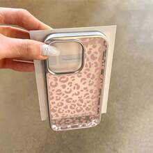 1个亮面全屏粉色豹纹个性化手机壳，兼容 16 Pro Max、17/16/15/14 Plus、13/12/11、Air - 彩色 - 查看 2