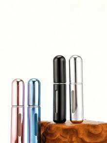 1PC 5ml Portable Perfume Refillable Bottle Self Pumping Dispenser Travel Size Leak Proof Matte Black Elegant Design Purse Friendly TSA Approved For Vacation Gym Date Night Daily Use Gift For Women Men Travelers - 黑色 - 查看 4