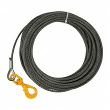 ZhdnBhnos Wire Rope Steel Winch Cable With ° Swivel Self-Locking Hook, Heavy Duty Lifting & Towing Rope For Hoist Crane Trailer Off-Road,  Lbs Breaking Strength (Red, /" X ') - Variant,8 - View 4