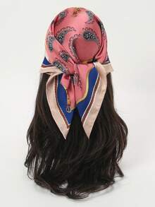 1条佩斯利花纹波西米亚风头巾，可作沙滩时尚围脖或连衣裙使用 - 多色 - 查看 64