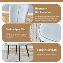 Modern Minimalist Rundes Esstisch-Set (Mit 4 Hellgrauen PU-Stühlen), Runder Tisch Mit Durchmesser In Holzoptik, Geeignet Für Esszimmer Und Küche. - Brown+Black + Light Gray + Glass+Metal + PU Leather + Seats 4 - View 4