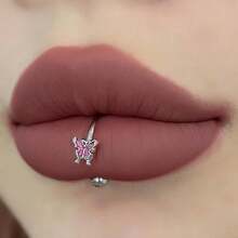 浪漫蝴蝶钛钢外螺纹独特蝴蝶唇环 - 蝴蝶的浪漫 唇環 - 查看 8