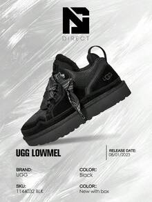 UGG Lowmel  (Women's)- Women's Cozy Indoor-Outdoor & Snow Day Wear Shoes With Cloud-Level Comfort, Low-Profile Casual Design For Autumn Winter-Mother's Day Gifts-Father's Day Gift– Snow Boots-1144032 BLK - 黑色 - 查看 6
