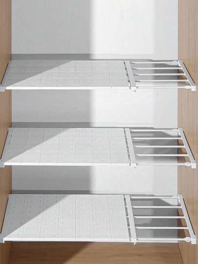 Estantería ajustable de varios niveles - Organizador de gabinete expandible, estantería flotante sin taladro, apta para gabinetes de cocina, accesorios de almacenamiento del hogar, estantería organizadora de gabinetes. Material de plástico duradero, estantería organizadora de gabinetes