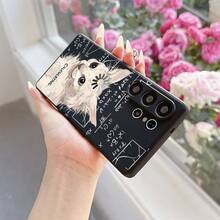 Phone Case: Cute Cat Calculating A Pair Of Phone Cases For Galaxy Models S25/S24/S23/S22/S21/S20/S10/S9/S8/NOTE10/NOTE20 Ultra, Plus, FE And A02/A03/A04/A05/A06/A10/A12/A13/A14/A15/A16/A20/A22/A23/A24/A25/A30/A33/A34/A35/A52/A53/A50/A54/A72/A73/M10S,Suitable For IPhone17 Air - màu đen - Xem 6