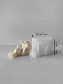 3D Easter Bunny Rabbit Silicone Mold - Flexible Rabbit Mold Suitable For DIY Candle, Resin, Soap, Plaster Craft - Asymmetric Shape For Detailed Spring Crafts, Wax, Clay, Resin (Ideal For &) - Rabbit Mold - View 6