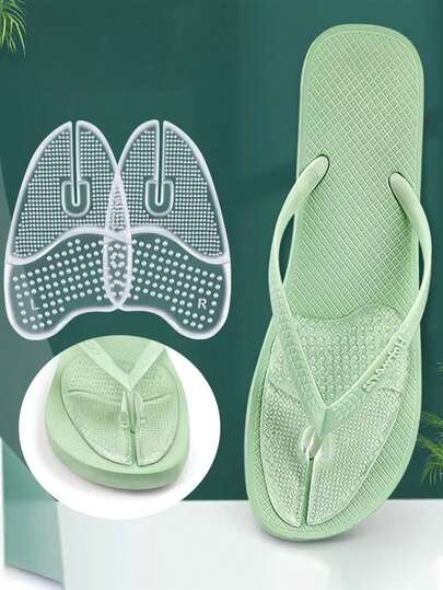 1 Pair Summer Transparent Silicone Thong Sandal Forefoot Pads, Comfortable Anti-Pain Washable Silicone Forefoot Pads, Travel Essential, Suitable For Sandals, Beach Slippers Toe Pads
