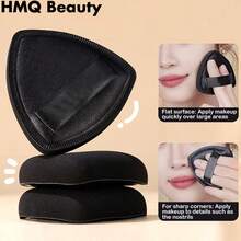 2Pcs Super Soft Dry And Wet Dual-Purpose Blush Foundation Liquid Makeup Cushion Triangular Sponge - Multicolor - View 2