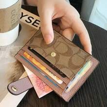 Monograma ultrafino estilo Ins tarjetero moda sobre corto para mujeres apliques tarjeta y cartera de identificación monedero para tarjetas de crédito UFD5 - C - Ver 3