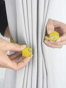 2 piezas de sujetacortinas magnéticos, con cordón trenzado talla grande grueso y imanes fuertes, múltiples opciones de color, adecuados para fijar cortinas - 2pcs - Ver 6