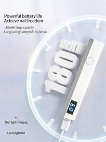Portable Nail Polish Gel Dryer Machine,Gel Nail Polish Glue Drying Machine,Handheld Nail Lamp,USB Mini Nail Dryer Lamp,180mAh Battery Pack UV LED Nail Light For Curing All Nail Gel Nail Lamp Home Salon Too,Nail Art Creation Tool - 彩色 - 查看 3