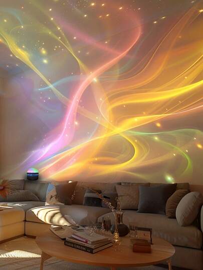 1pc USB Powered Northern Lights Projector Lamp With Remote Control - Multiple Lighting Effects, Black Housing. Ideal For Bedroom, Camping, Wedding Decor. Great Easter Gift. Perfect Holiday Birthday Present. USB Lamp Compatible With Laptop, USB Powered Lights, Computer Accessories, USB Devices.