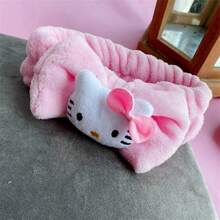 Sanrio 1入 Hello Kitty 黑米 Melody 桂皮捲可調節髮箍，粉色配件情人節髮帶吸汗帶，適用瑜珈/SPA/洗澡/淋浴/化妝洗臉美容髮箍，適合女性化妝配件，居家浴室裝飾，夏季四季通用，返校畢業生日情人節婚禮禮物 - 卡通 - 查看 8