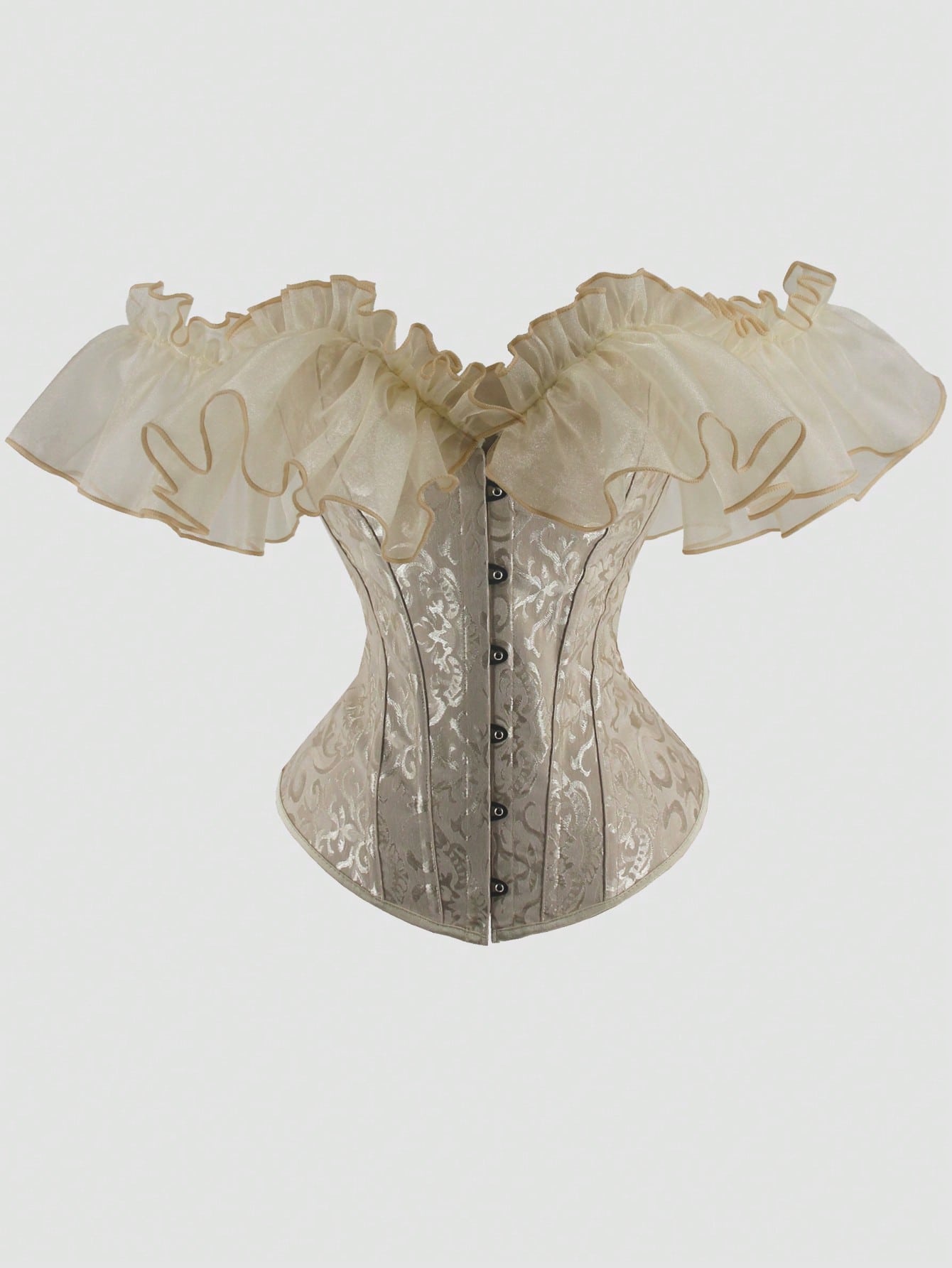 ملابس علوية قصير بستايل القصر وأكمام مطوية مع تشكي...