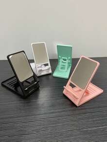 Nuevo espejo plegable y portátil, soporte creativo para teléfono del hombre perezoso, espejo de maquillaje de escritorio, soporte para tableta - Multicolor - Ver 6