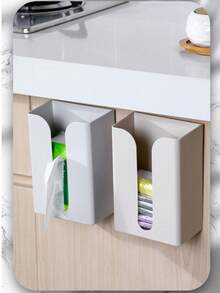 1pc Bathroom Tissue Box, Wall-Mounted Waterproof Toilet Paper Holder, Home Restroom Tissue Storage Box - Multicolor - View 7