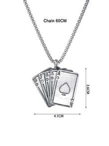1件 时尚扑克牌吊坠项链 - 撲克牌 - 查看 3