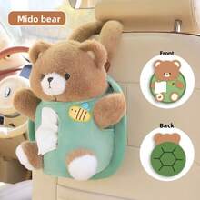 Caja de pañuelos para coche con diseño lindo y esponjoso de animal - A - Ver 4