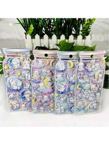 3D Schaumstoff Aufkleber, süßer Kaninchen Mond Cartoon, dicke aufgeblähte Aufkleber geeignet für Handwerk, DIY, Handyhülle, Notizbuch Dekoration - Verschiedenfarbig - Übersicht 8