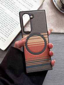 1pc Magnetic Wireless Charging Phone Protective Case, Aesthetic Protection, Unique Pattern, High-Quality Coverage, Foldable Cover, Compatible With Samsung Galaxy Z Fold 7/6/5/4, Full-Coverage Anti-Drop Protective Case Compatible With Samsung Galaxy Z Flip7/Galaxy Z Flip7FE Galaxy Z Flip6/5, Suitable For Men And Women, Birthday/Graduation/Back To School Gift - Multicolor - View 3