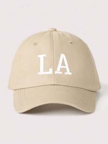 1 pieza Gorra de béisbol LA bordada, sombrero casual ajustable con protección solar para exteriores, adecuado para primavera/otoño, viajes, playa, unisex, estilo Y2K - gorra de beisbol - Ver 22