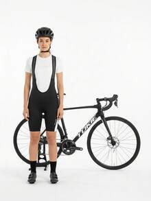 Qualicos Women's Cycling Bib Shorts With 4D High Density Foam Padding, Long Cycling Bib Shorts, Breathable And Comfortable - Black - View 4