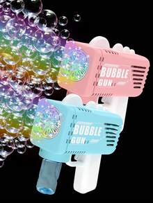 Automatic Dinosaur Handheld Bubble Machine - Summer Electric Water Bubble Toy - Available In Blue And Pink, Suitable For Boys And Girls. Handheld Multi-Hole Bubble Gun (Batteries And Bubble Liquid Not Included) - Multicolor - View 8