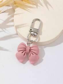1PC Premium Metal Electroplated Pink Keychain, Sweet And Fresh 3D Bowknot Bag Charm – Stylish Lightweight Accessory (25g) Boasting Durable, Scratch-Resistant Quality – Ideal For Home Use, Daily Commute, Travel Journeys, Outdoor Adventures, Business Trips, Parties, Friendly Gatherings – Wonderful Gift Choice For Juniors, Couples, Spouses, Colleagues, Friends, Elders, Kids, Classmates, Teachers – Limited To 1PC Per Customer – Perfect For Decorating Bags And Keys To Add Feminine Charm And Upgrade Daily Style - 粉色 - 查看 9