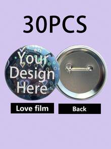 1/3/5/10/30/50/100个定制文字生日徽章、定制照片徽章、个性化照片徽章、宠物纪念照片徽章、个性化胸针、定制毕业徽章、逝去亲人纪念徽章 - 彩色 - 查看 63