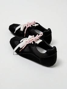 Women's Multifunctional Fashionable Casual Shoes With Flat Rubber Soles, Casual Shoes, Daily Matching With Casual Shoes - 黑色 - 查看 4