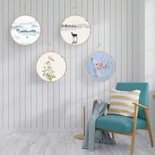 Rustic Natural Wood Slices With Bark, Round Wooden Disc Set For Table Decoration, 2PC / 4PC, Multiple Sizes - A - View 7