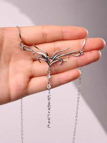 1 pieza Elegante y sexy cadena corporal minimalista con flecos y cristales, adecuada para uso diario, festivales, fiestas, joyería corporal de mujer, cadena para la cintura - Multicolor - Ver 6